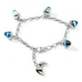 Tamara Comolli MIKADO Flamenco Charm Armband 'Sky' (B-MFL-Ch-Sky-wg) aus Weißgold mit Topas