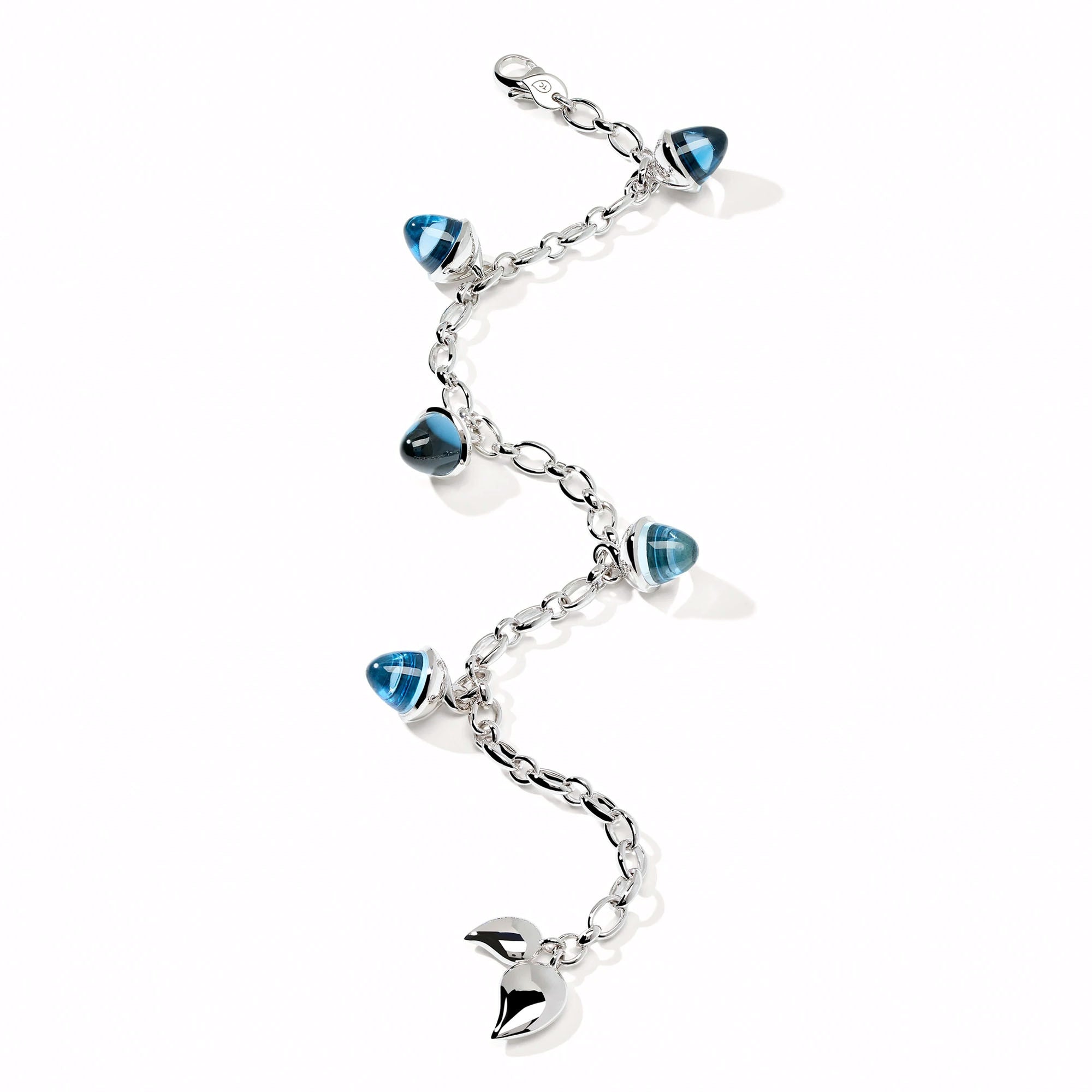 Tamara Comolli MIKADO Flamenco Charm Armband 'Sky' (B-MFL-Ch-Sky-wg) aus Weißgold mit Topas