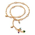 Tamara Comolli MIKADO Halskette 'Aurora' mit Diamant-Pavé (N-M-Del51-Aur-p-rg) aus Roségold mit Amethyst, Diamant, Topas und Turmalin