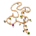 Tamara Comolli MIKADO Halskette 'Aurora' (N-M-56-Aur-rg) aus Roségold mit Amethyst, London Topas, Peridot, Topas und Turmalin
