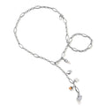 Tamara Comolli MIKADO Halskette 'Cashmere' mit Diamant-Pavé (N-M-Del51-Cas-p-wg) aus Weißgold mit Diamant und Mondstein