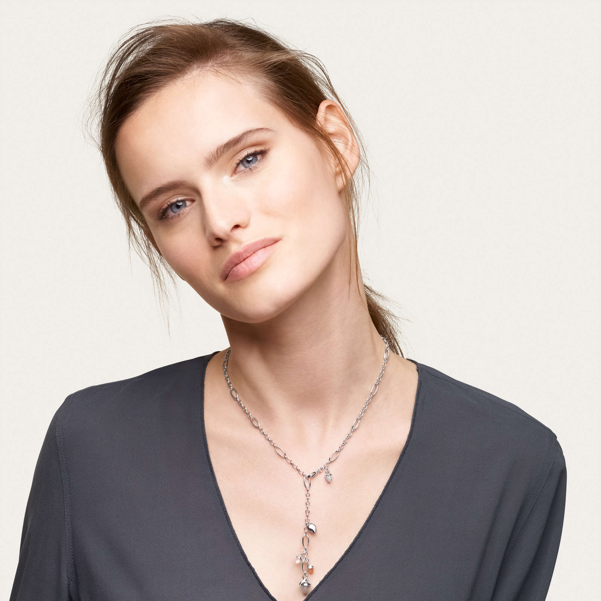 Tamara Comolli MIKADO Halskette 'Cashmere' mit Diamant-Pavé (N-M-Del51-Cas-p-wg) aus Weißgold mit Diamant und Mondstein