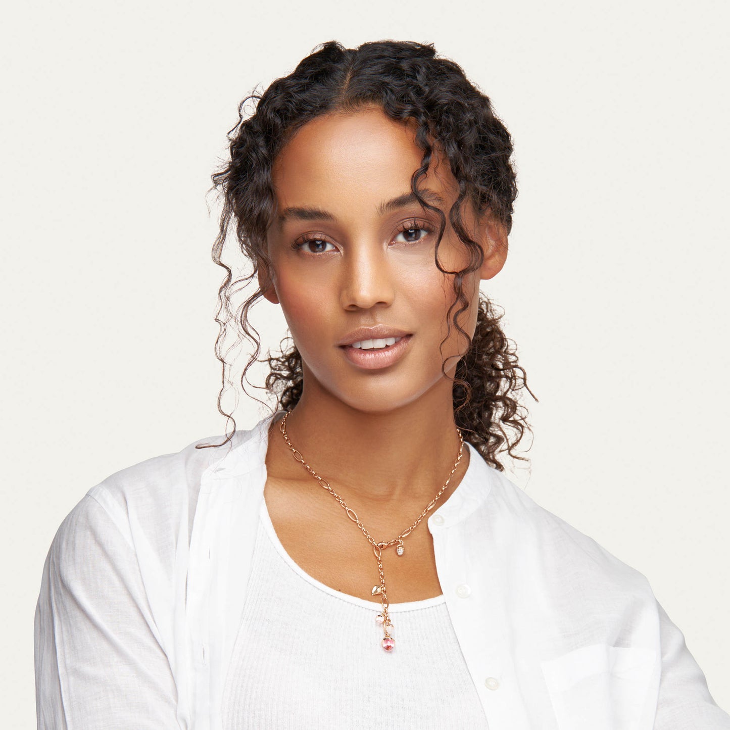 Tamara Comolli MIKADO Halskette Delicate 'Blush' (N-M-Del51-Blu-p-rg) aus Roségold mit Diamant, Mondstein und Turmalin