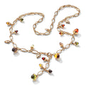 Tamara Comolli MIKADO Halskette 'Indian Summer' (N-M-56-IS-rg) aus Roségold mit Citrin, Granat, Peridot und Rauchquarz