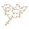 Tamara Comolli MIKADO Halskette mit Diamant-Pavé (N-M-100-p-rg) aus Roségold mit Diamant