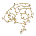 Tamara Comolli MIKADO Halskette mit Diamant-Pavé (N-M-100-p-yg) aus Gelbgold mit Diamant