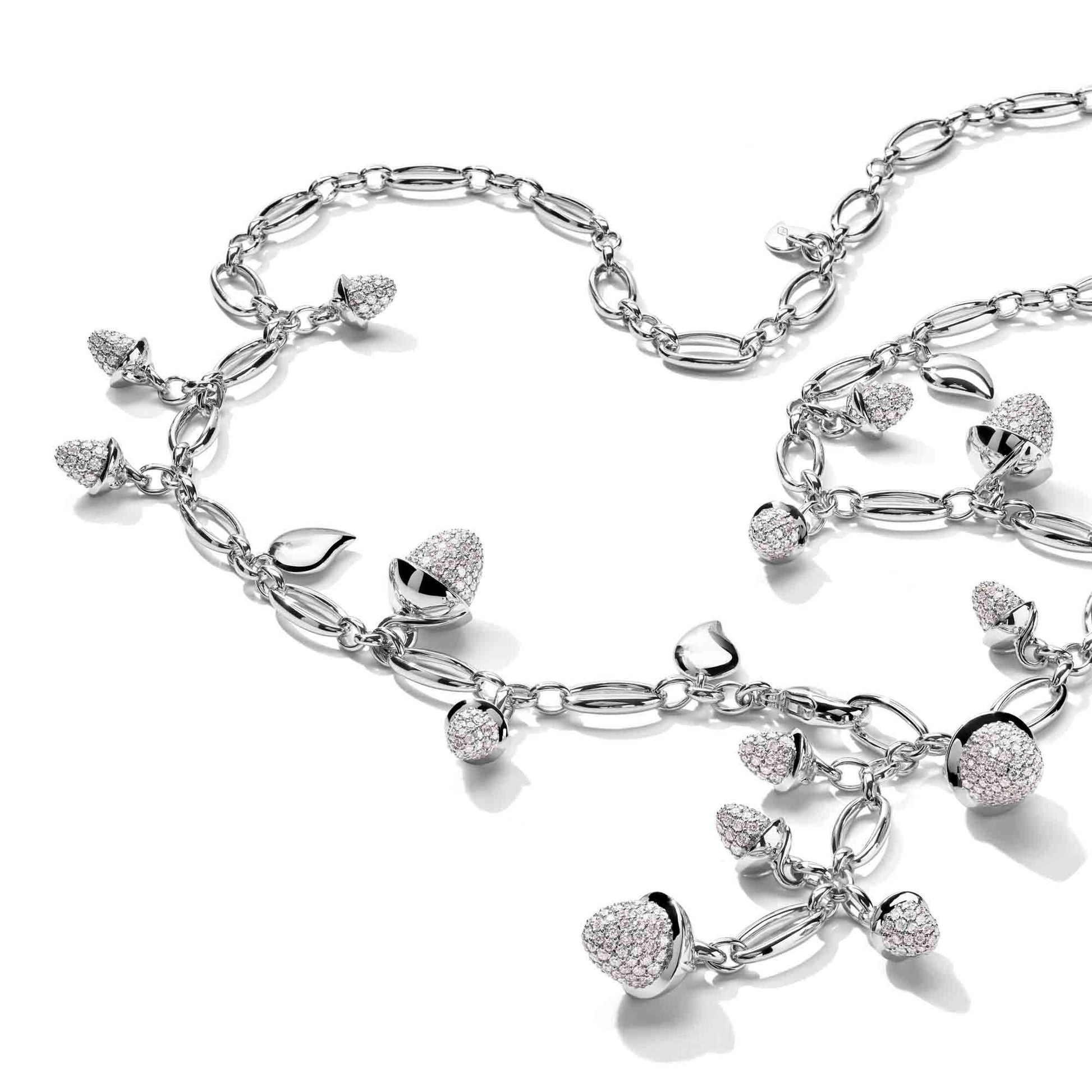 Tamara Comolli MIKADO Halskette mit Diamant-Pavé (N-M-56-p-wg) aus Weißgold mit Diamant