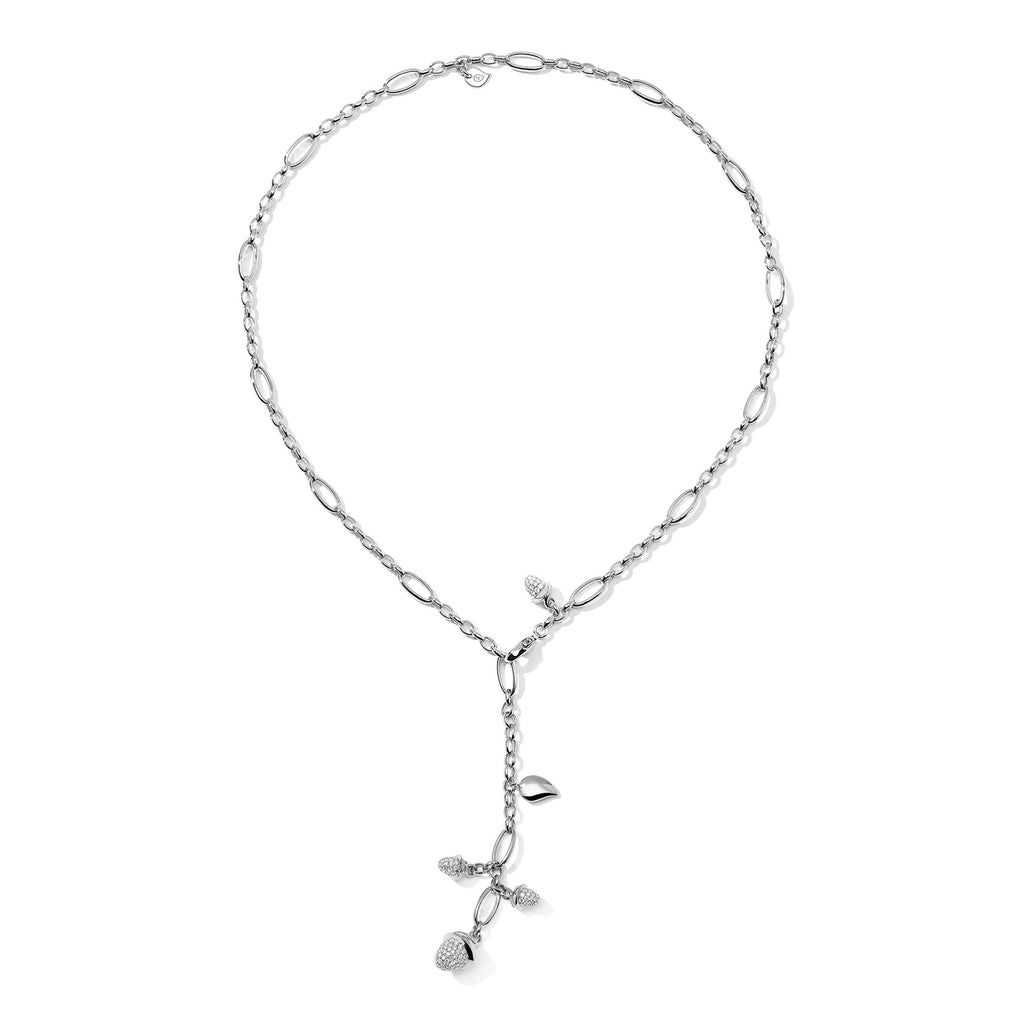 Tamara Comolli MIKADO Halskette mit Diamant-Pavé (N-M-Del51-p-wg) aus Weißgold mit Diamant