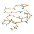 Tamara Comolli MIKADO Halskette 'Türkis' mit Diamant-Pavé (N-M-100-Tur-p-yg) aus Gelbgold mit Diamant und Türkis