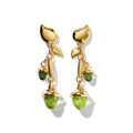 Tamara Comolli MIKADO Ohrringe Dangling 2 Acorns 'Rainforest' (E-M-d-2-RF-yg) aus Gelbgold mit Peridot und Turmalin