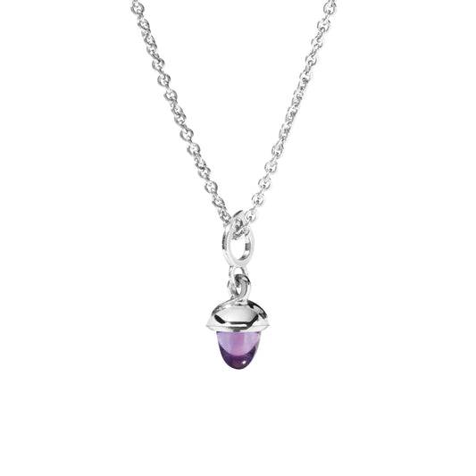 MiniMIKADO Anhänger mit Amethyst, Weißgold • Amethyst von Tamara Comolli (P-mMC-Am-wg)