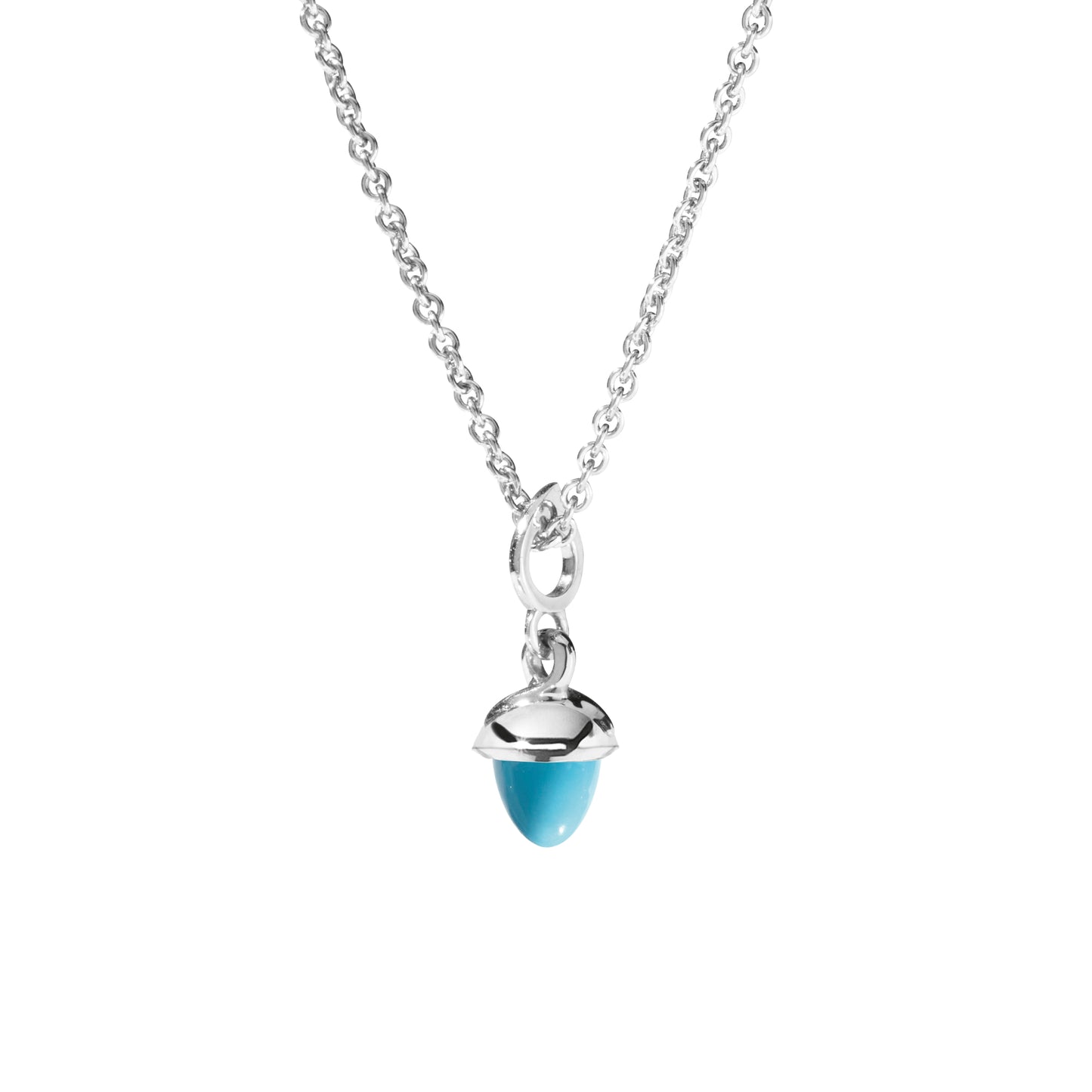 MiniMIKADO Anhänger mit Türkis, Weißgold • Türkis von Tamara Comolli (P-mMC-Tur-wg)