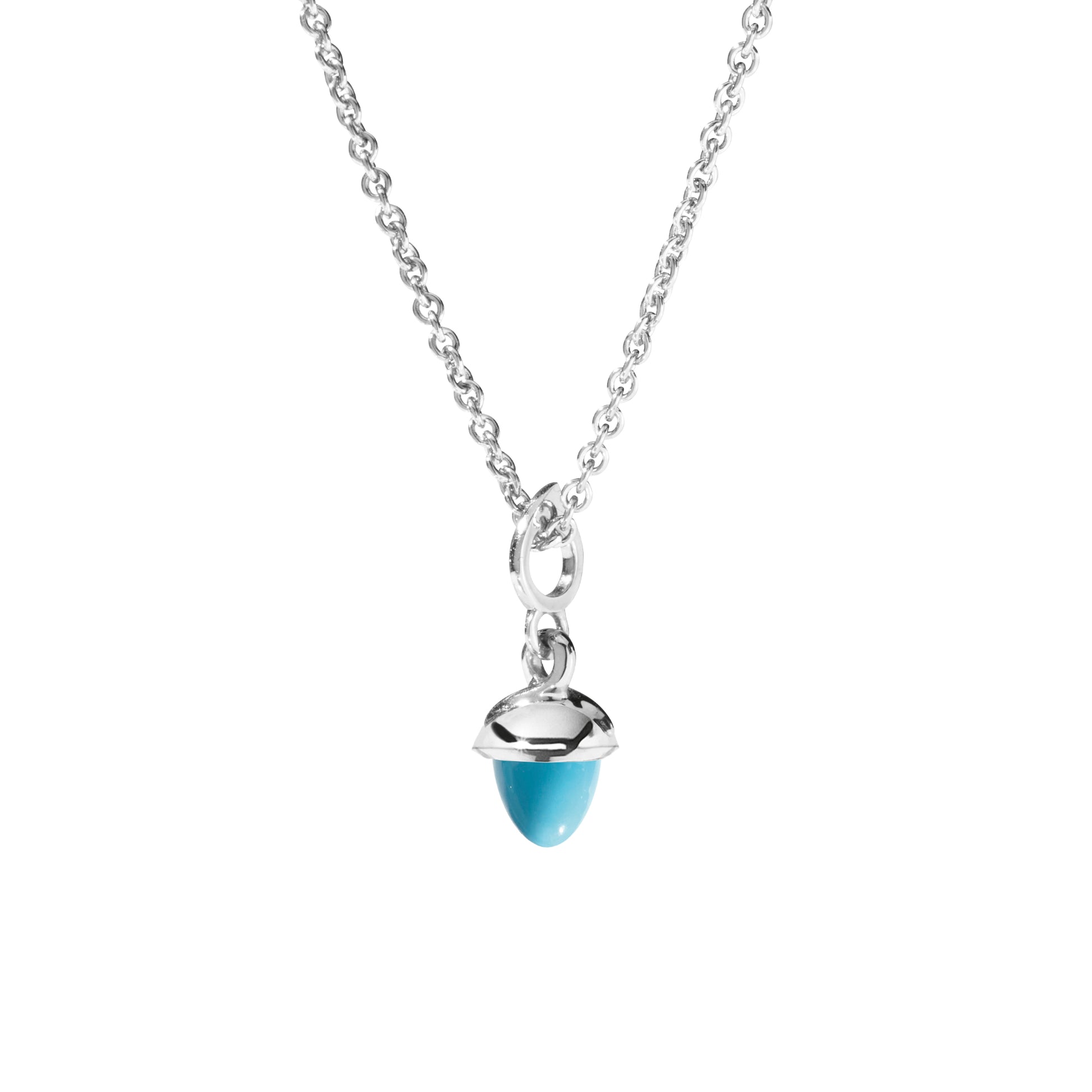 MiniMIKADO Anhänger mit Türkis, Weißgold • Türkis von Tamara Comolli (P-mMC-Tur-wg)