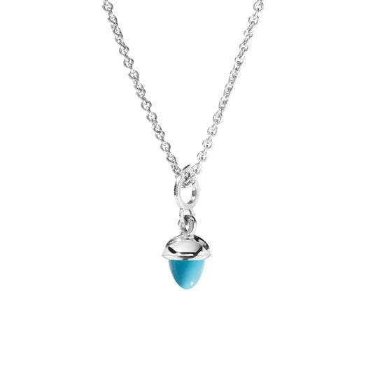 MiniMIKADO Anhänger mit Türkis, Weißgold • Türkis von Tamara Comolli (P-mMC-Tur-wg)