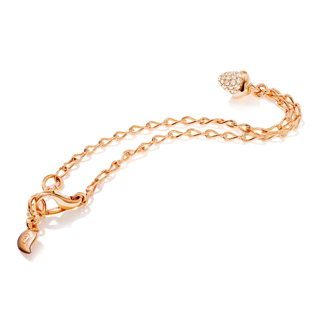 Tamara Comolli MiniMIKADO Armband mit Diamant-Pavé (B-mMC-c-p-rg) aus Roségold mit Diamant