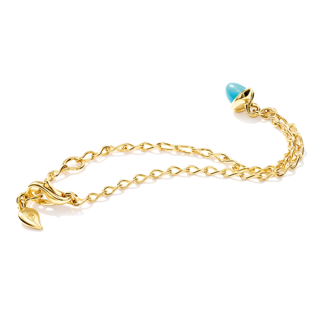 Tamara Comolli MiniMIKADO Armband mit Türkis (B-mMC-c-Tur-yg) aus Gelbgold mit Türkis