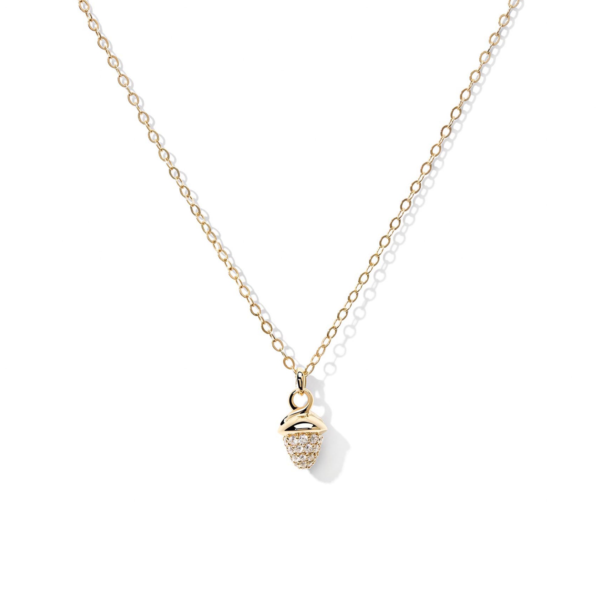 Tamara Comolli myMIKADO Halskette mit Diamant-Pavé (N-MM-p-yg) aus Gelbgold mit Diamant