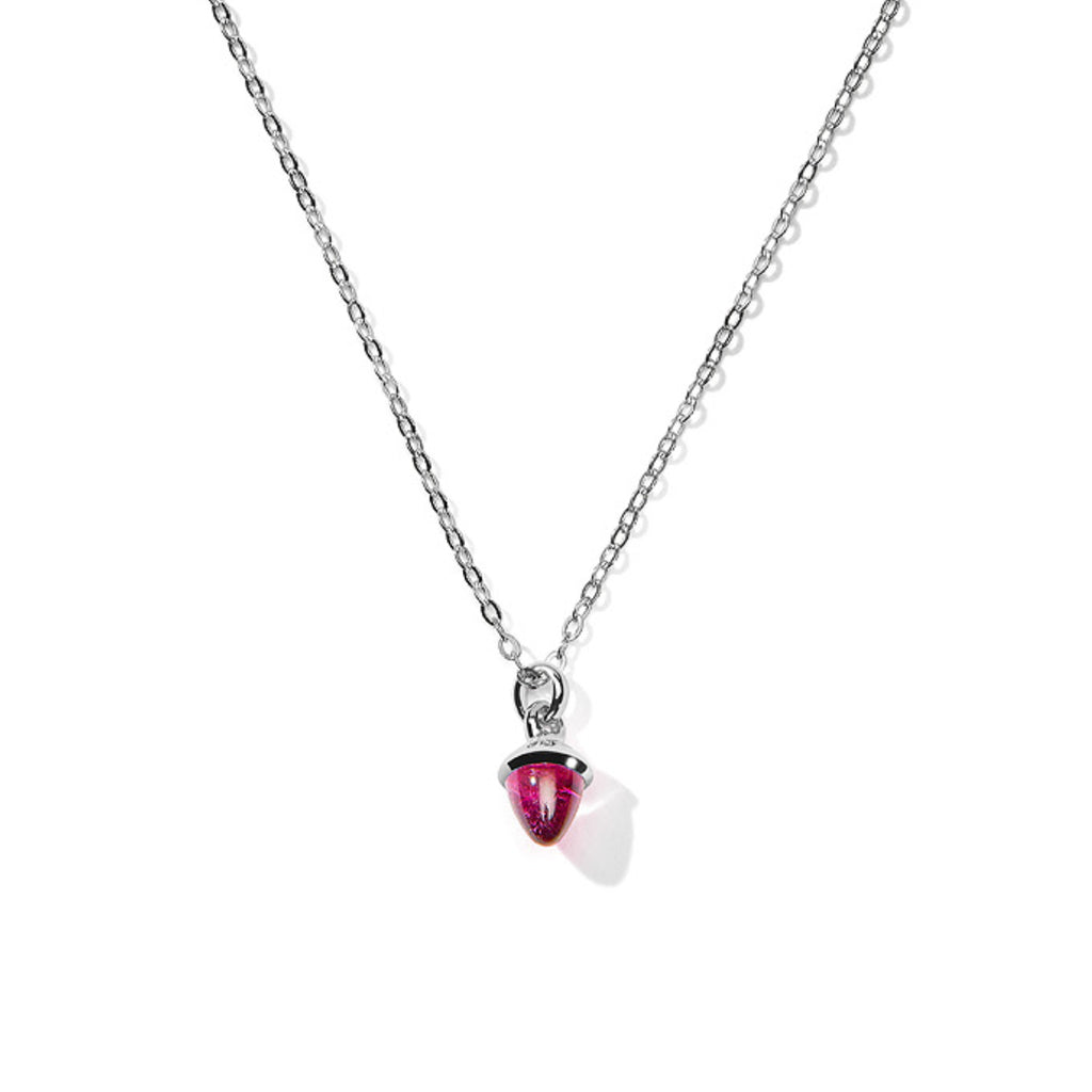 Tamara Comolli myMIKADO Halskette mit Rosa Turmalin (N-MM-TuRo-wg) aus Weißgold mit Turmalin