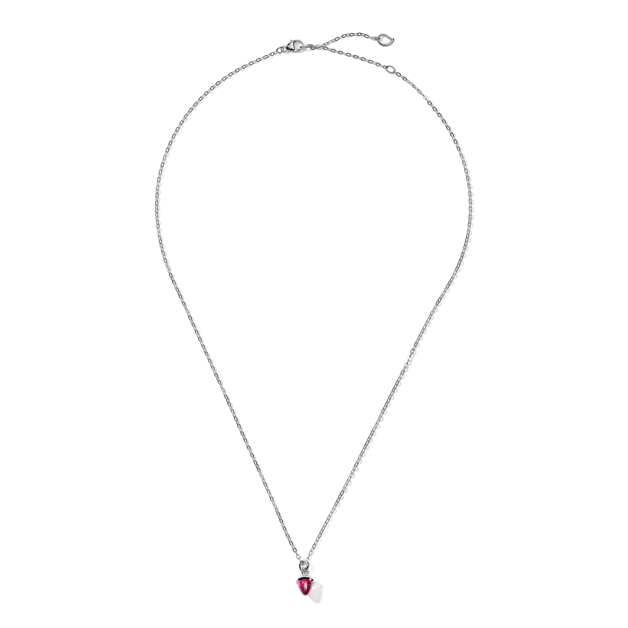 Tamara Comolli myMIKADO Halskette mit Rosa Turmalin (N-MM-TuRo-wg) aus Weißgold mit Turmalin