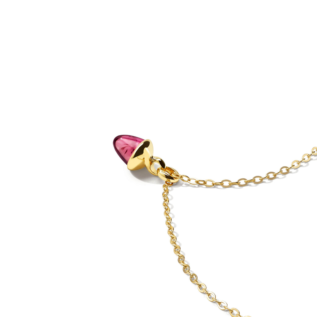 Tamara Comolli myMIKADO Halskette mit Rosa Turmalin (N-MM-TuRo-yg) aus Gelbgold mit Turmalin