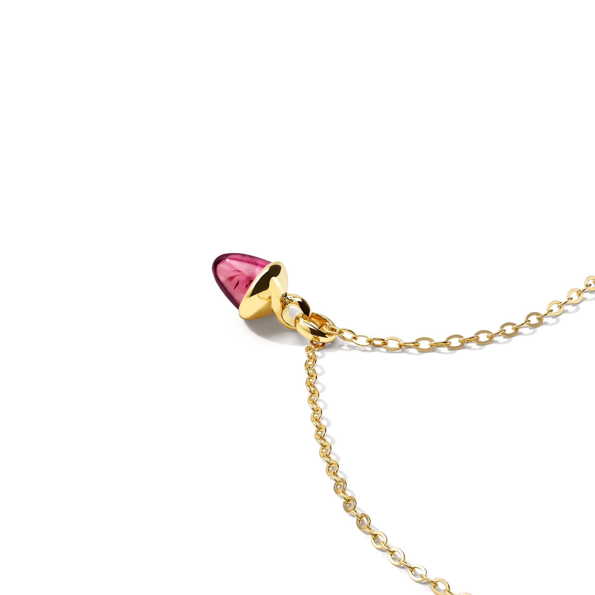 Tamara Comolli myMIKADO Halskette mit Rosa Turmalin (N-MM-TuRo-yg) aus Gelbgold mit Turmalin