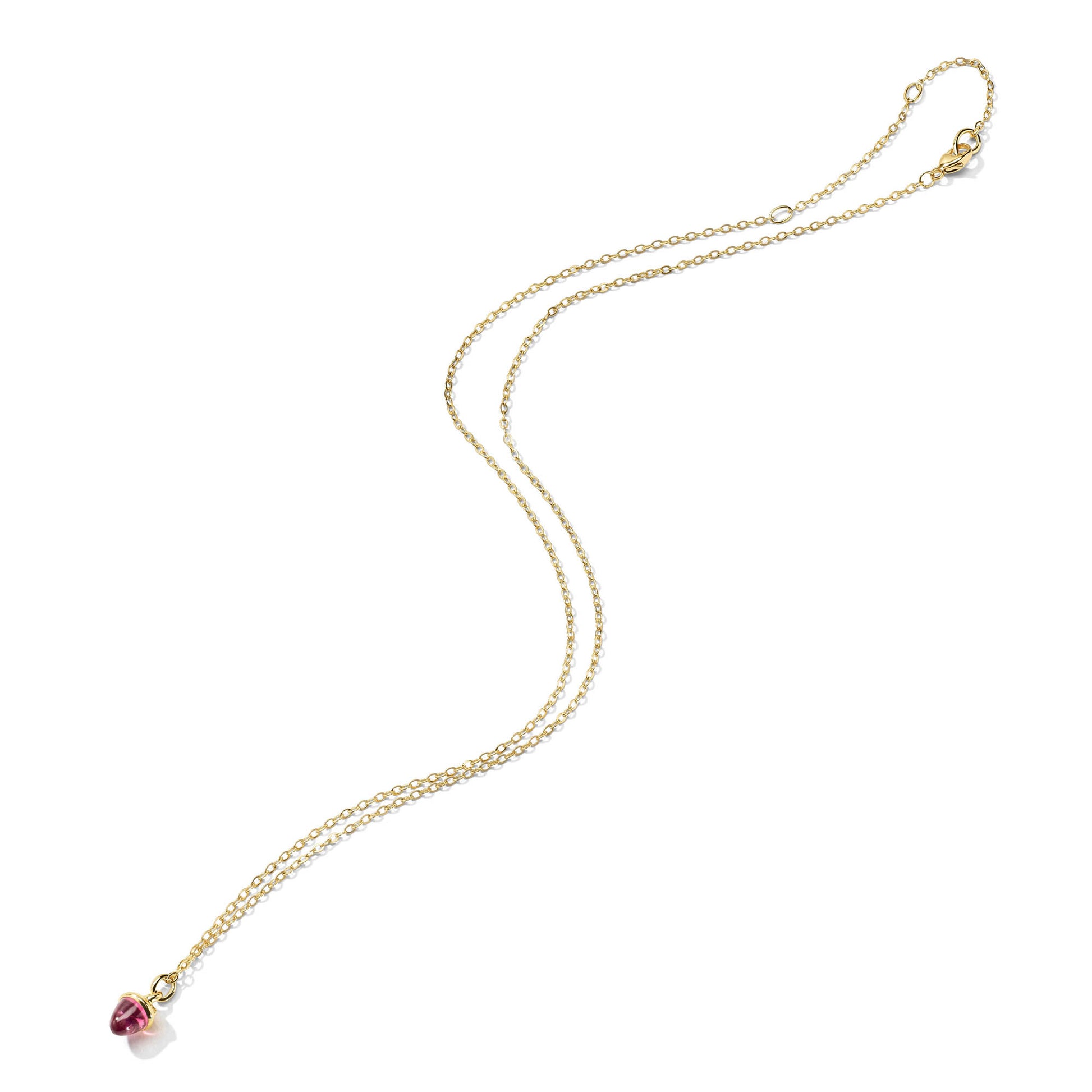 Tamara Comolli myMIKADO Halskette mit Rosa Turmalin (N-MM-TuRo-yg) aus Gelbgold mit Turmalin