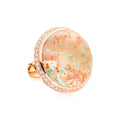 Tamara Comolli OCEAN JASPER Ring Large (R-OJ-l-pD-rg) aus Roségold mit Diamant und Ocean Jasper