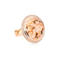 Tamara Comolli OCEAN JASPER Ring Small (R-OJ-s-pD-rg) aus Roségold mit Diamant und Ocean Jasper