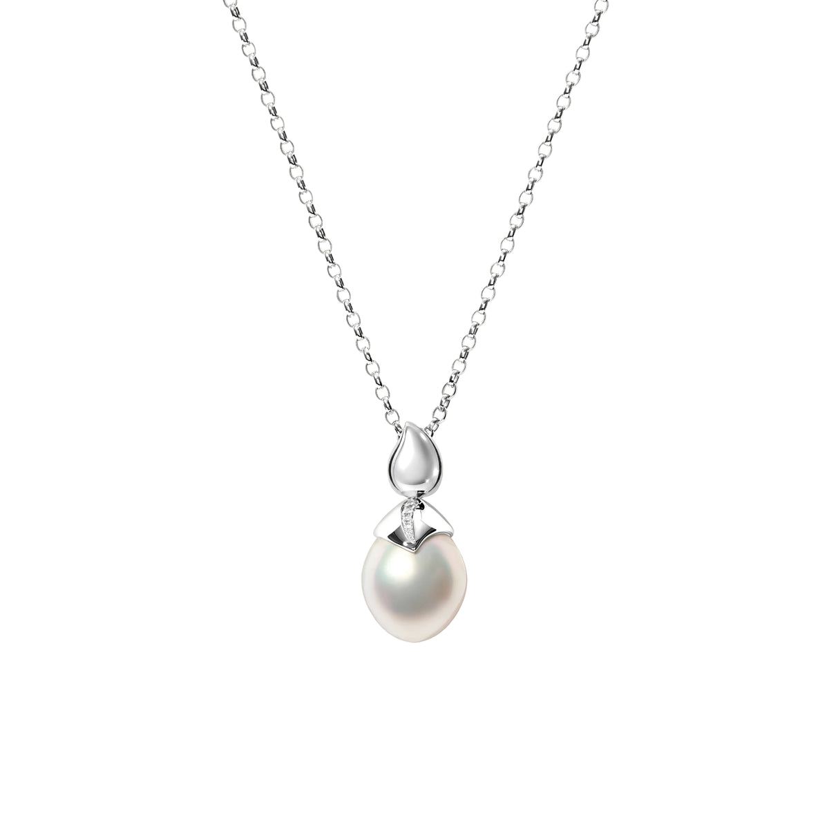 Tamara Comolli PEARL Anhänger mit Diamant-Pavé (P-PRL-SSP15-p-wg) aus Weißgold mit Diamant