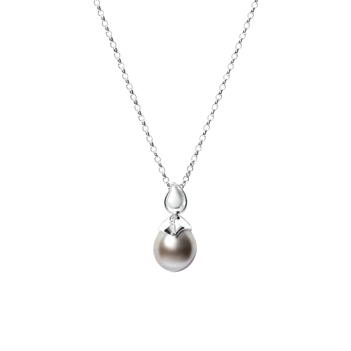Tamara Comolli PEARL Anhänger mit Diamant-Pavé (P-PRL-Tah15-p-wg) aus Weißgold mit Diamant