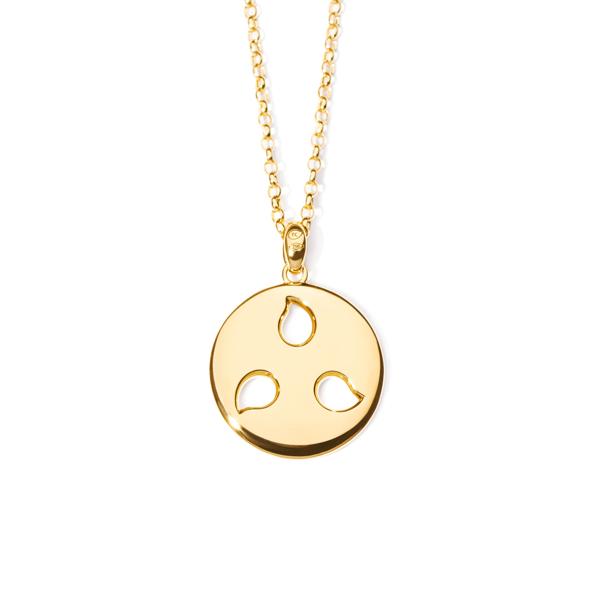 SAND DOLLAR Anhänger large 'Candy', Gelbgold • Edelsteine von Tamara Comolli (P-SD-l-yg)