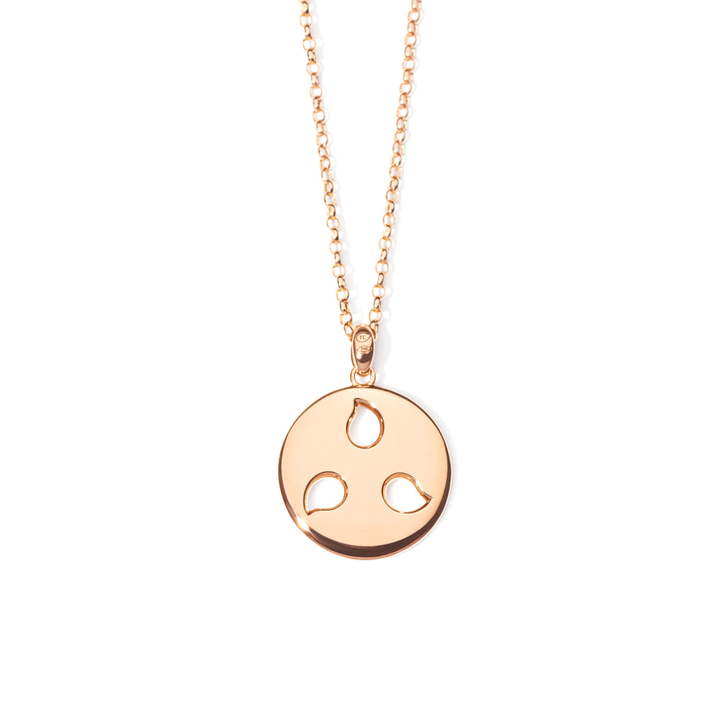 Tamara Comolli SAND DOLLAR Anhänger Large (P-SD-l-rg) aus Roségold mit Diamant, Rubin und Saphir