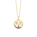 Tamara Comolli SAND DOLLAR Anhänger Large (P-SD-l-yg) aus Gelbgold mit Diamant, Rubin und Saphir