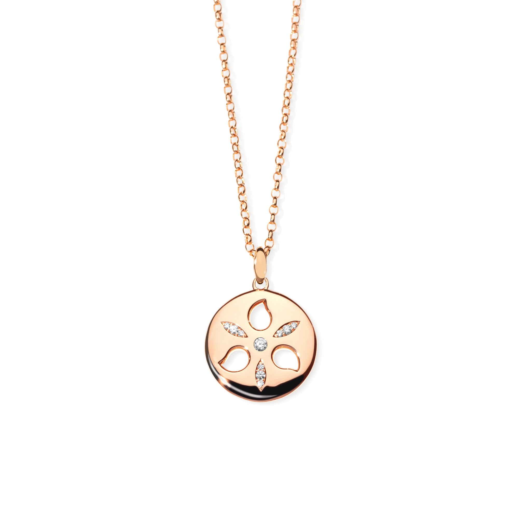 Tamara Comolli SAND DOLLAR Anhänger Medium (P-SD-m-rg) aus Roségold mit Diamant