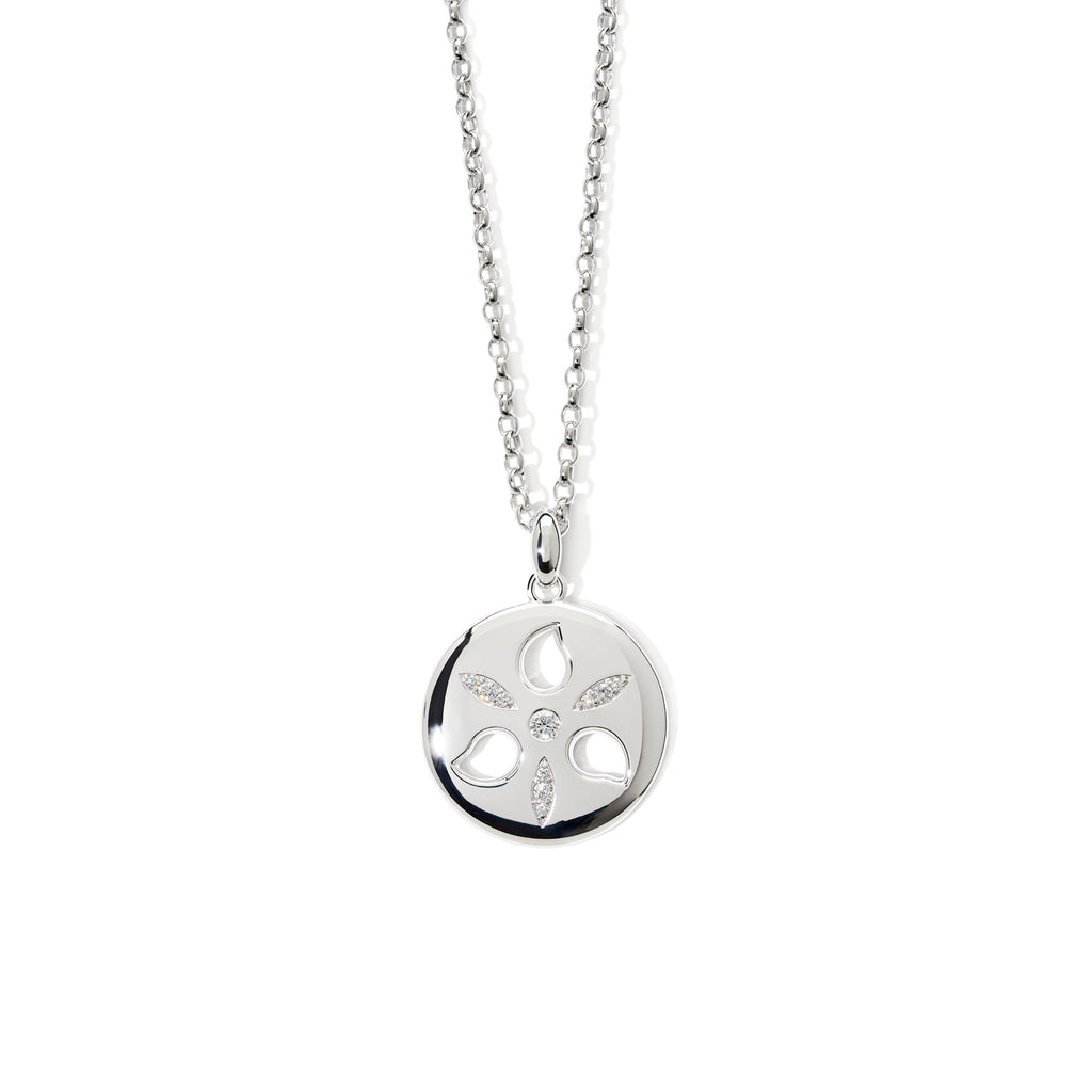 Tamara Comolli SAND DOLLAR Anhänger Medium (P-SD-m-wg) aus Weißgold mit Diamant