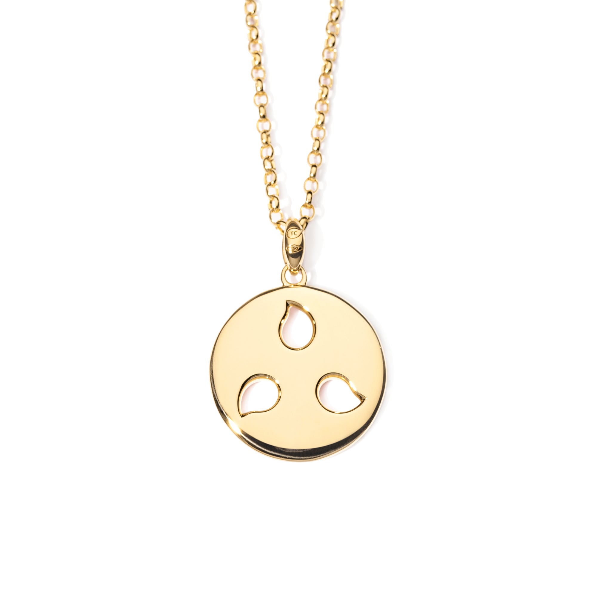Tamara Comolli SAND DOLLAR Anhänger Medium (P-SD-m-yg) aus Gelbgold mit Diamant