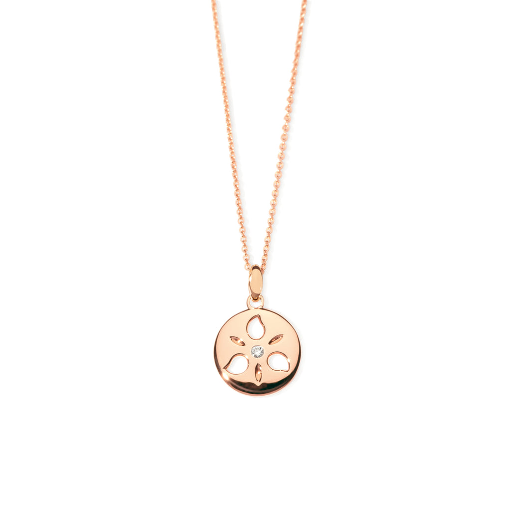 Tamara Comolli SAND DOLLAR Anhänger Small (P-SD-s-rg) aus Roségold mit Diamant