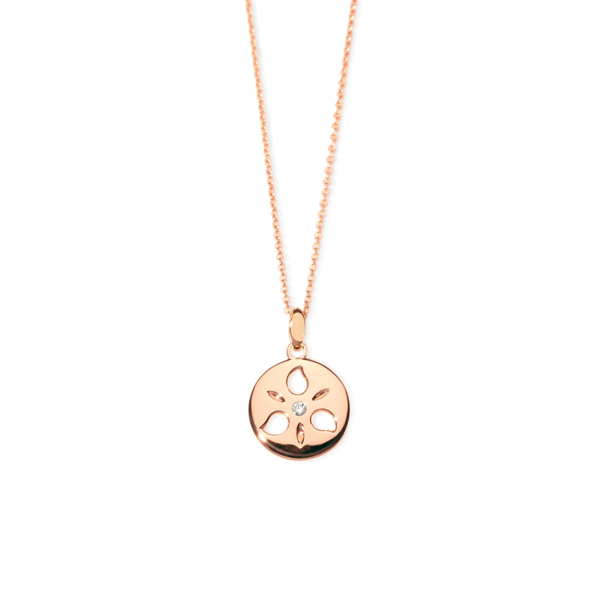 Tamara Comolli SAND DOLLAR Anhänger Small (P-SD-s-rg) aus Roségold mit Diamant