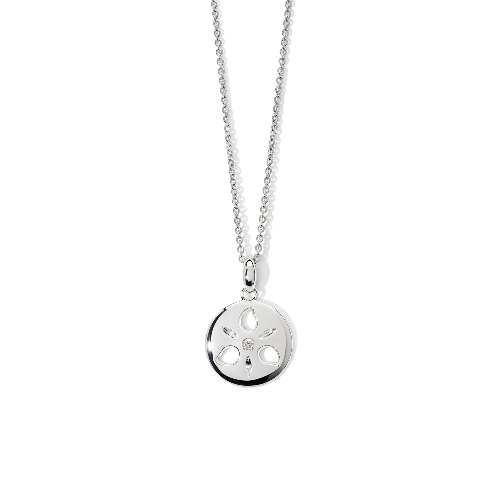 Tamara Comolli SAND DOLLAR Anhänger Small (P-SD-s-wg) aus Weißgold mit Diamant