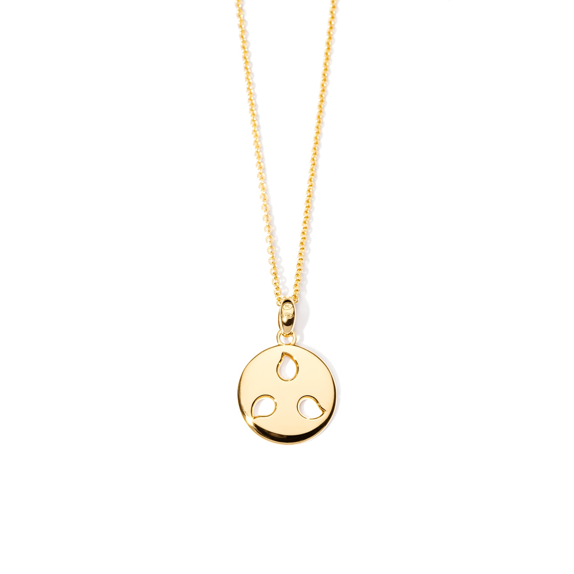 Tamara Comolli SAND DOLLAR Anhänger Small (P-SD-s-yg) aus Gelbgold mit Diamant