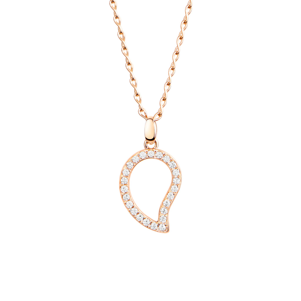 Tamara Comolli SIGNATURE Anhänger Large (P-Sig-l-pl-rg) aus Roségold mit Diamant