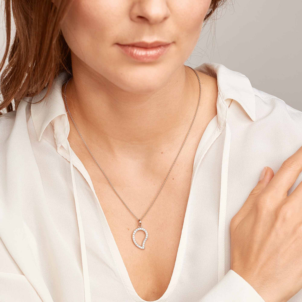 Tamara Comolli SIGNATURE Anhänger Large (P-Sig-l-pl-rg) aus Roségold mit Diamant