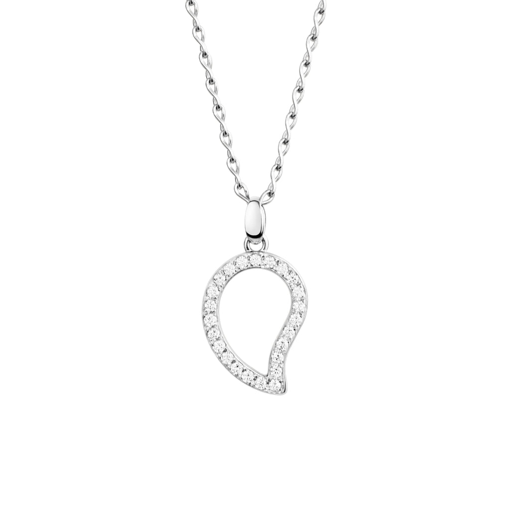 Tamara Comolli SIGNATURE Anhänger Large (P-Sig-l-pl-wg) aus Weißgold mit Diamant