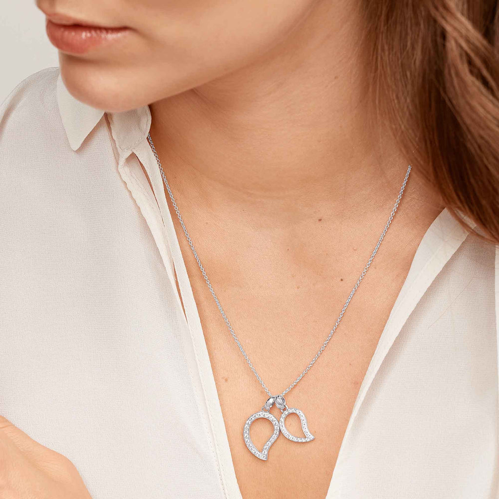 Tamara Comolli SIGNATURE Anhänger Large (P-Sig-l-pl-wg) aus Weißgold mit Diamant
