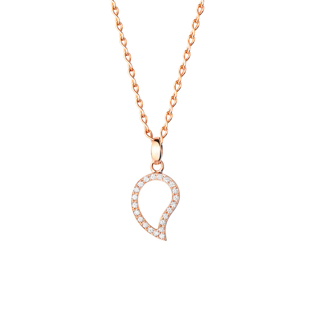 Tamara Comolli SIGNATURE Anhänger Small (P-Sig-s-pl-rg) aus Roségold mit Diamant