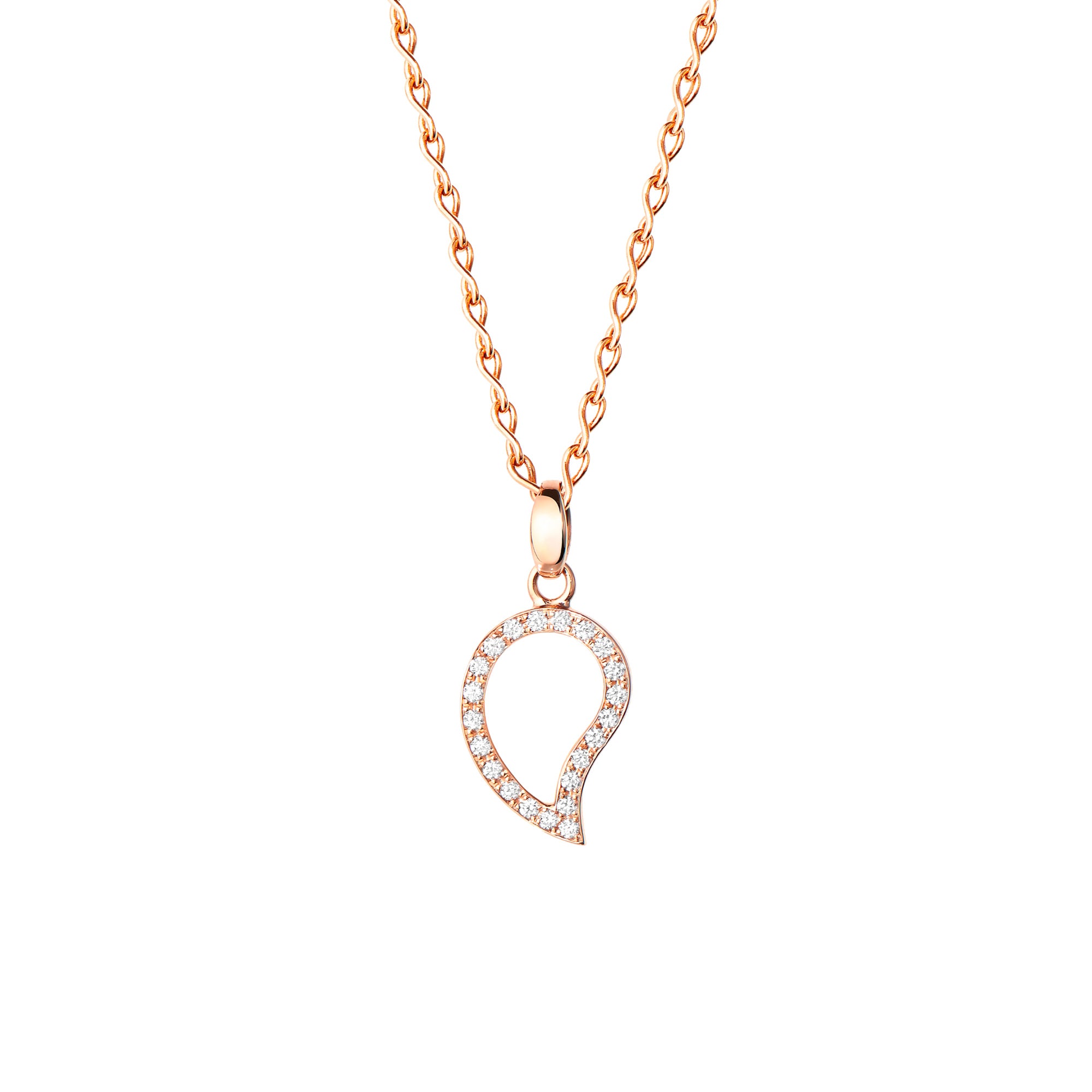 Tamara Comolli SIGNATURE Anhänger Small (P-Sig-s-pl-rg) aus Roségold mit Diamant