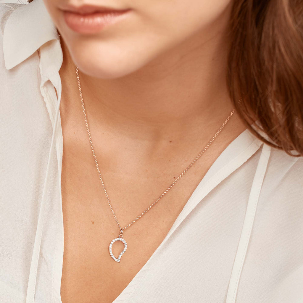 Tamara Comolli SIGNATURE Anhänger Small (P-Sig-s-pl-rg) aus Roségold mit Diamant