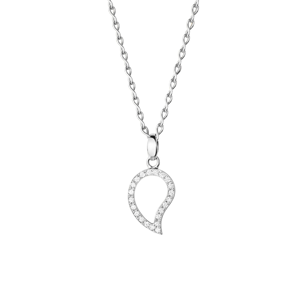 Tamara Comolli SIGNATURE Anhänger Small (P-Sig-s-pl-wg) aus Weißgold mit Diamant