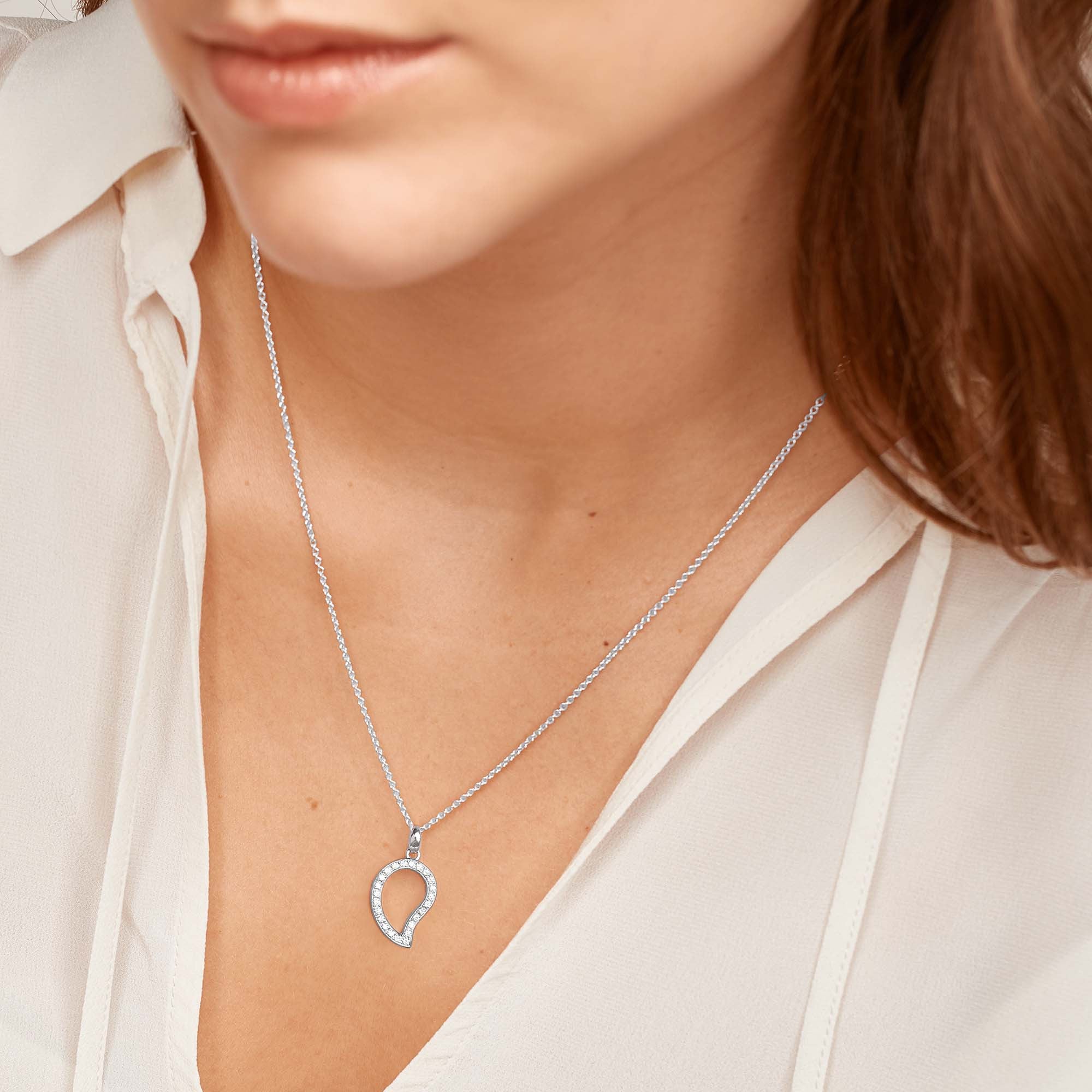 Tamara Comolli SIGNATURE Anhänger Small (P-Sig-s-pl-wg) aus Weißgold mit Diamant