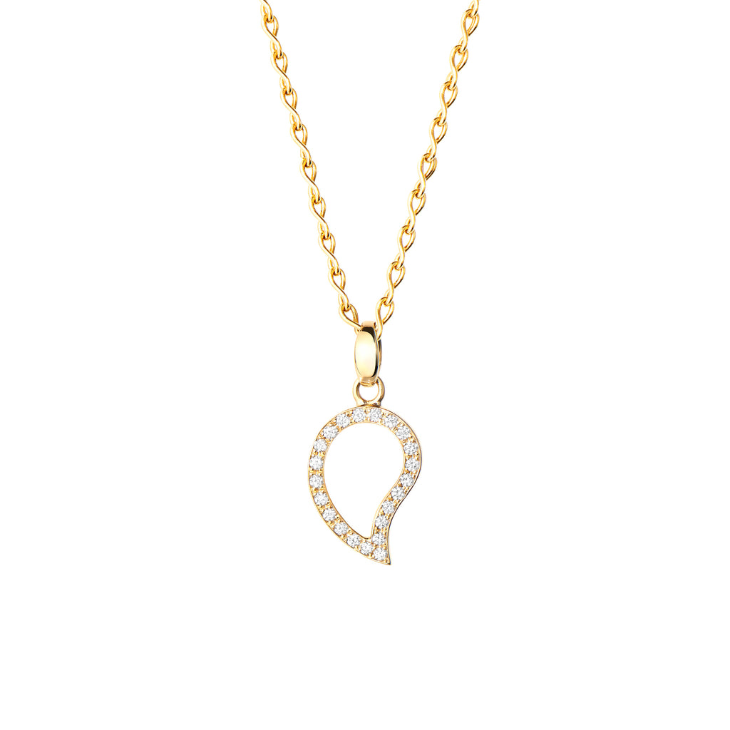 Tamara Comolli SIGNATURE Anhänger Small (P-Sig-s-pl-yg) aus Gelbgold mit Diamant